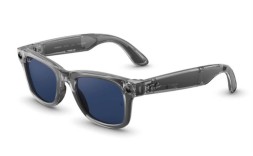 Ray-Ban Meta Wayfarer (Gen 2) Shiny Transparent Grey/ Sapphire Transitions (M)