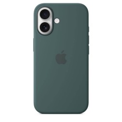 Чехол накладка для iPhone 16 Silicone Case with MagSafe Lake Green